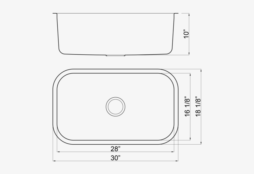 Futura Fa868 El Camino Undermount Stainless Steel Kitchen - Sink Drawing Png, transparent png download