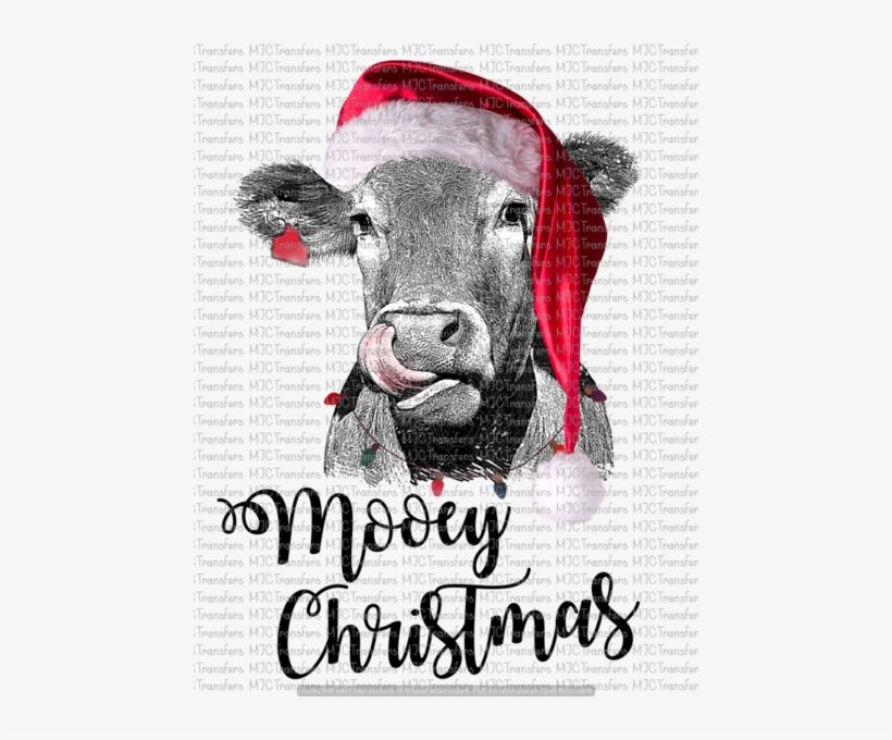 Mooey Christmas - Merry Christmas Round Ornament, transparent png download