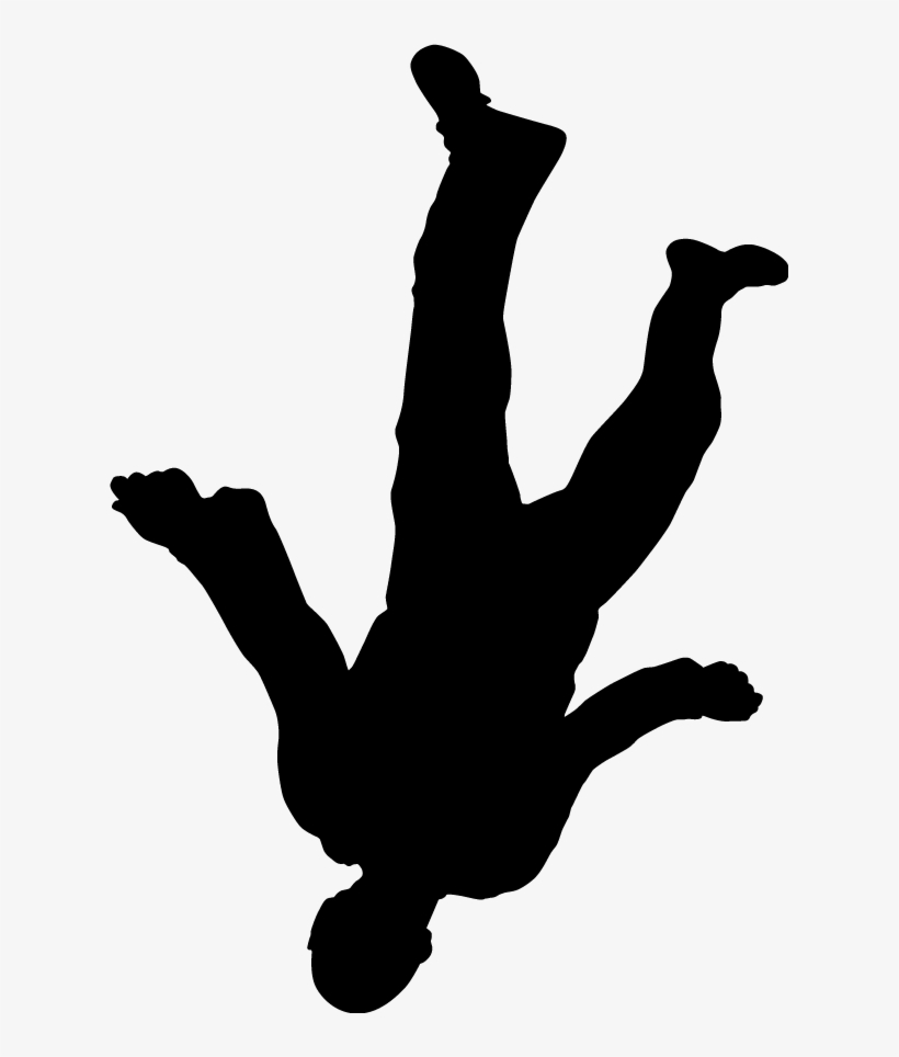 Falling - Body Falling Sillouette Png, transparent png download