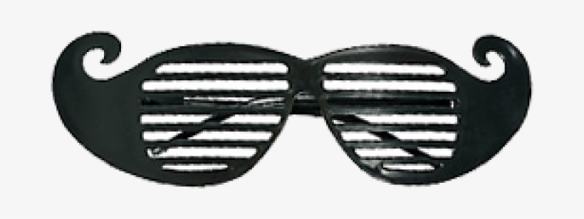 Mustache Shutter Shading Glasses - Mustache Shutter Black Shades-1 Piece, transparent png download