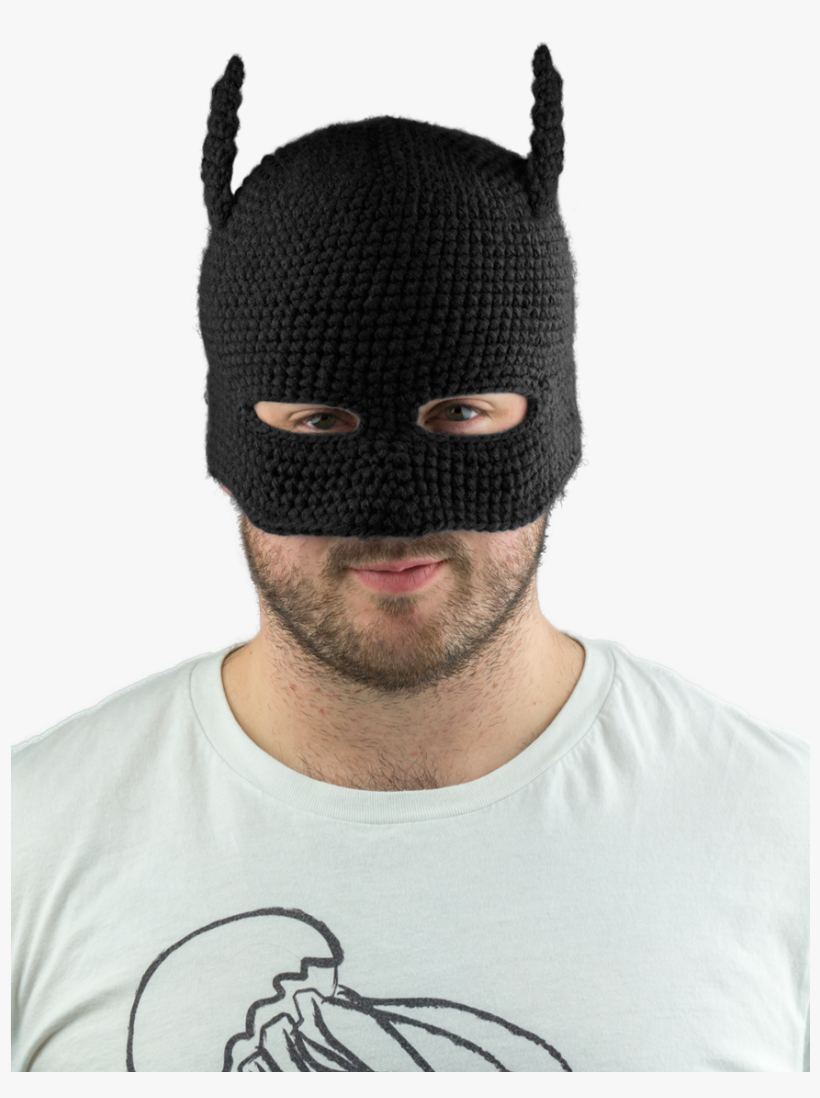 Black Bat-cowl Knit Beanie - Batman - Batman Cowl Knit Beanie (black)-iko0936, transparent png download