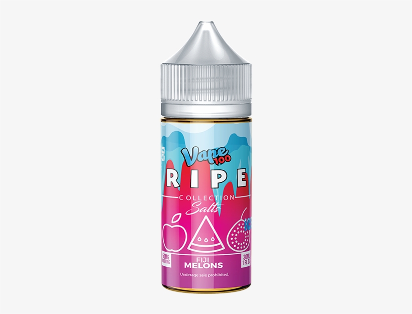 Fiji Melons On Ice Nic Salt By Vape 100 Ripe Collection - Kiwi Dragon Berry Ripe, transparent png download