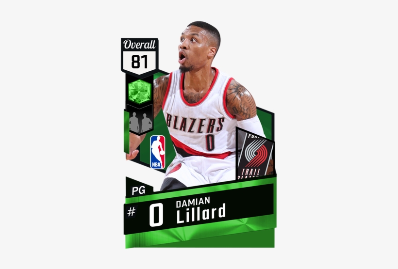 Damian Lillard Emerald Card - Nba 2k17 Myteam Tracy Mcgrady, transparent png download