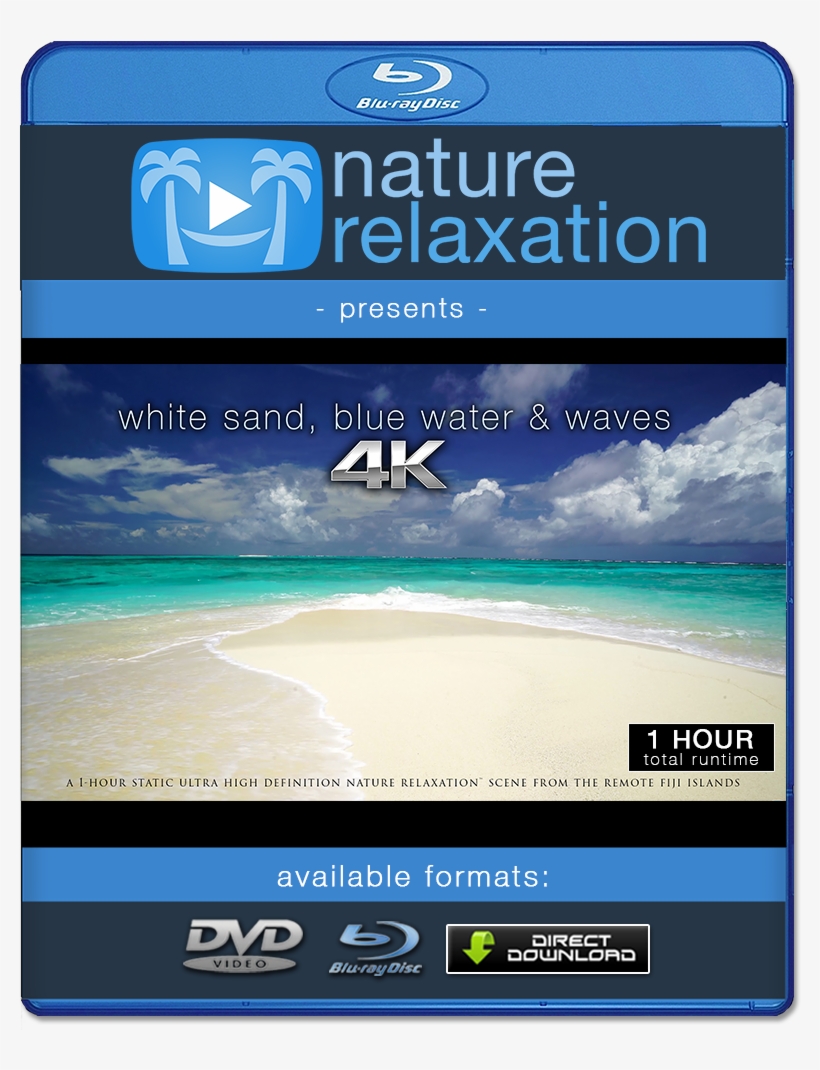 "white Sand, Blue Water & Waves" 1 Hour Static 4k Scene - Day In The Caribbean 4k, transparent png download