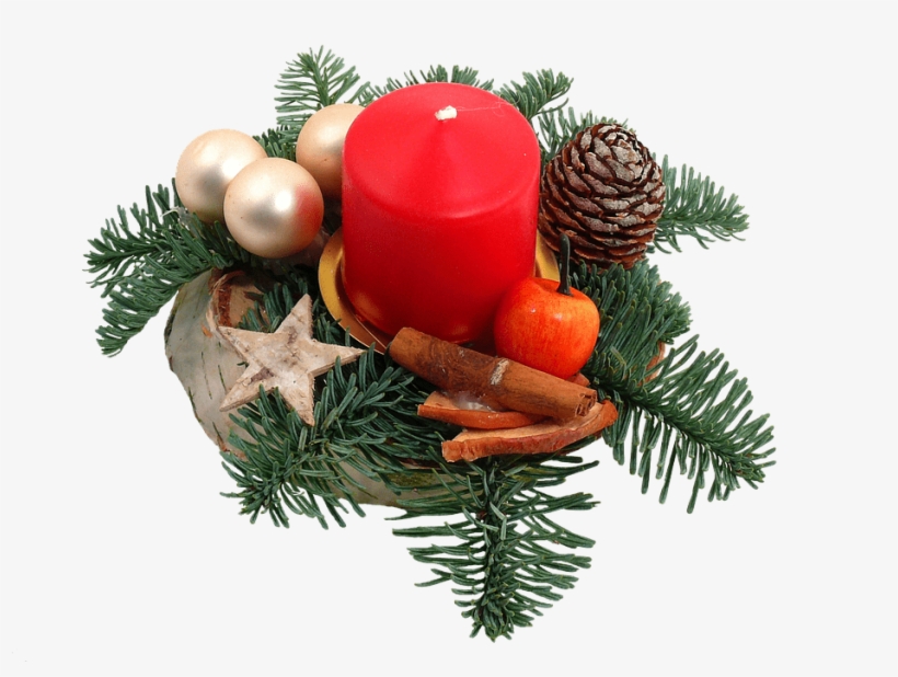 Christmas Candle Table Decoration - Advent Png, transparent png download