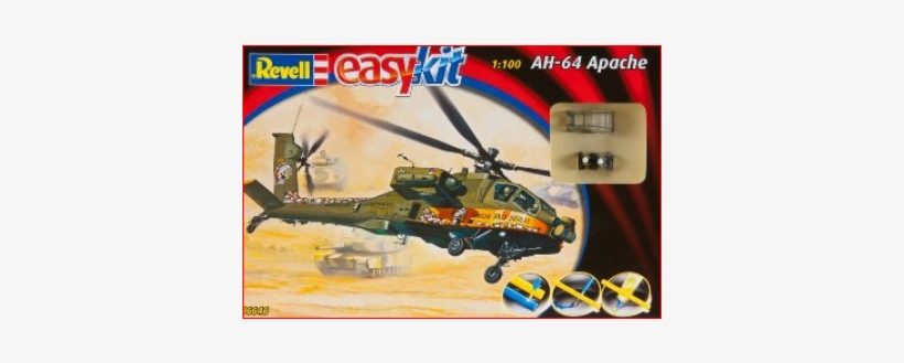 Revell 06646 1/100 Snap Ah-64 Apache Helicopter Rvls6646, transparent png download