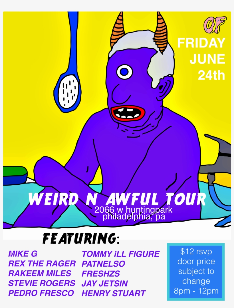 Weird N Awful [w/ Mike G Of Odd Future] - Poster, transparent png download