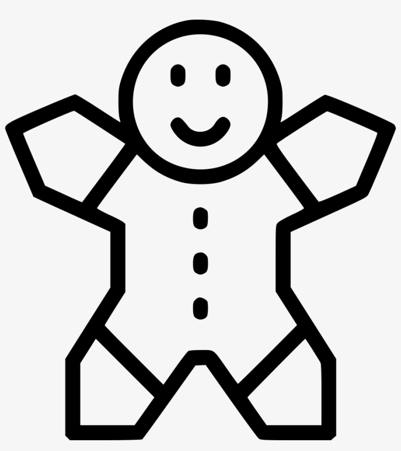 Christmas Cookie Ginger Man - Gingerbread Man, transparent png download