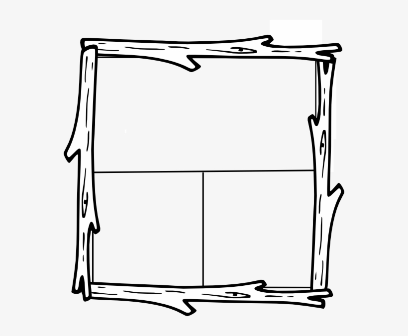 Wooden Frame Clipart Black And White, transparent png download