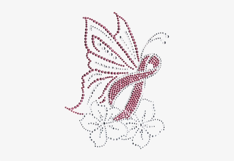 Pink Butterfly Ribbon - Pink Ribbon Butterfly Png, transparent png download