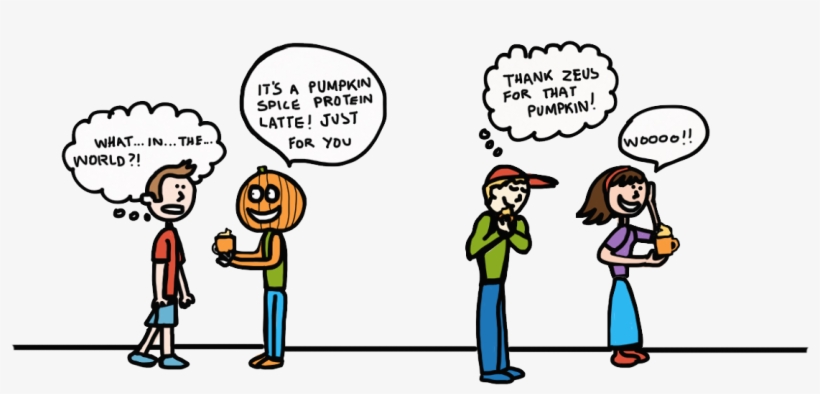Pumpkin Spice Protein Latte - Pumpkin Spice Latte Man, transparent png download