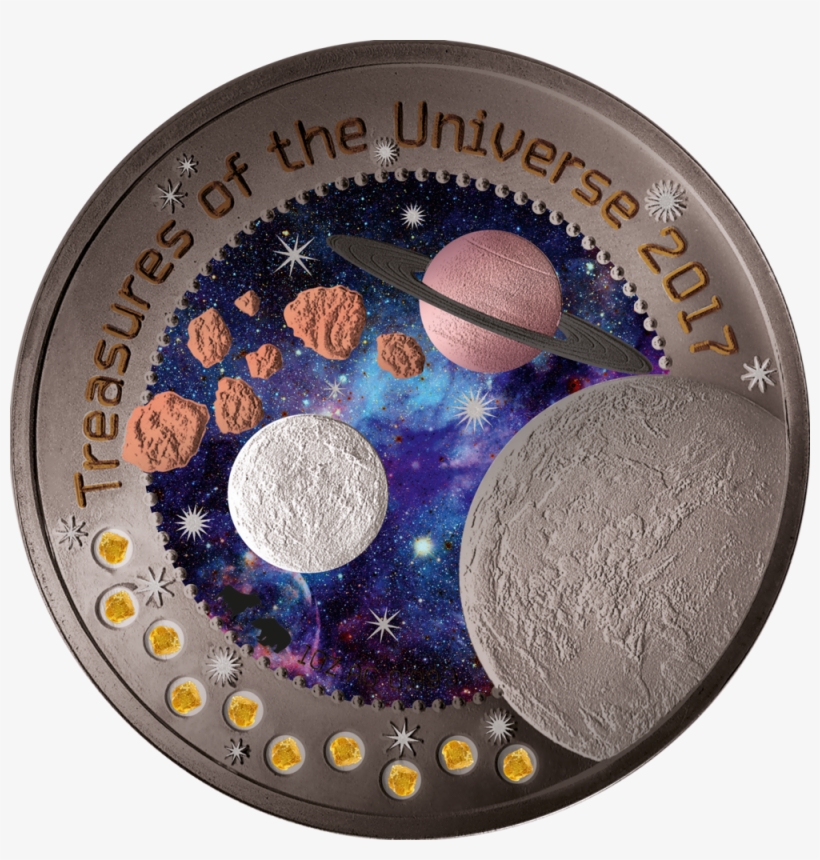 5 Cedis Ghana 2017 Treasures Of The Universe 1 Oz Fine - Silver, transparent png download