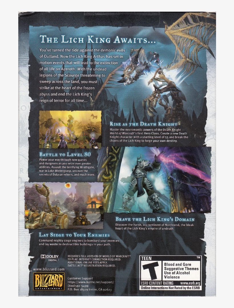 World Of Warcraft Wrath Of The Lich King Expansion - World Of Warcraft Wrath Of The Lich King (expansion, transparent png download