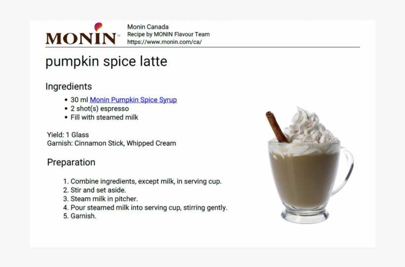 Pumpkin Spice Syrup 750ml - Georges Monin Sas, transparent png download