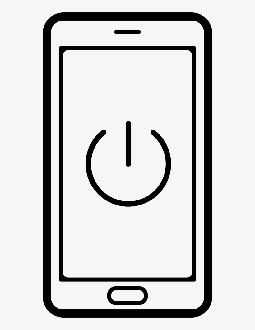 Power Symbol On A Mobile Phone Screen Comments - Mobil Phone Sms Icon, transparent png download