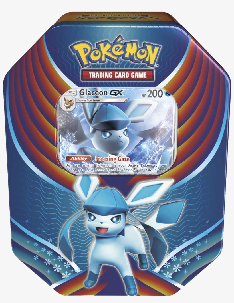 Evolution Celebration Tin - Pokémon Tcg Evolution Celebration Tin Glaceon Gx, transparent png download