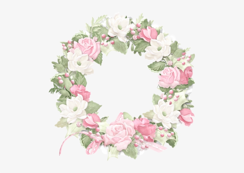 Wreath Maryfran - Pink Rose Wreath Png, transparent png download