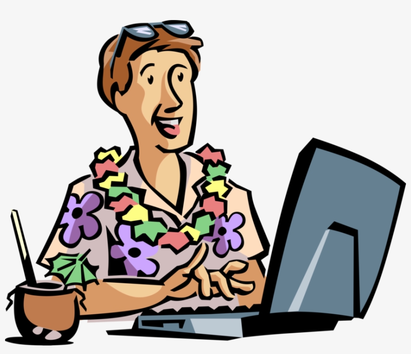 Vector Illustration Of Holiday Vacation Traveler With - Vacation, transparent png download