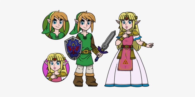 Link And Zelda In A Super Mario 3d World Style - Cartoon, transparent png download