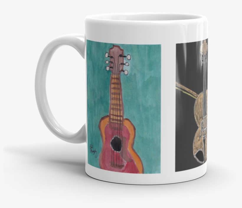 Image Of Guitar And Fiddle Coffee Mug - Mug, transparent png download