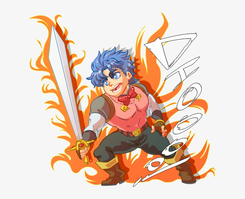 Fire Sword Jonathan Joestar Jjba Jojo's Bizarre Adventure - Cartoon, transparent png download