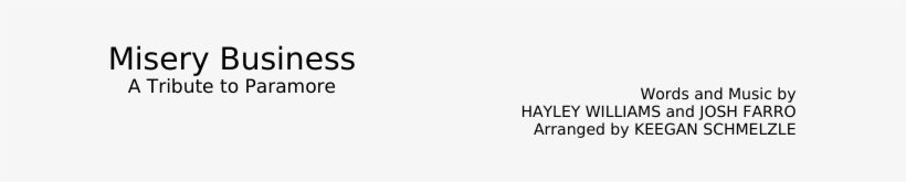 Misery Business Sheet Music Composed By Words And Music - Beige, transparent png download