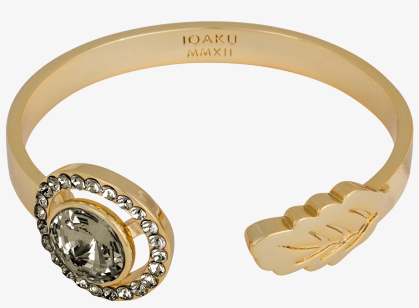 Ioaku Bracelet Cuff Swarovski Gold Smoke - Bracelet, transparent png download
