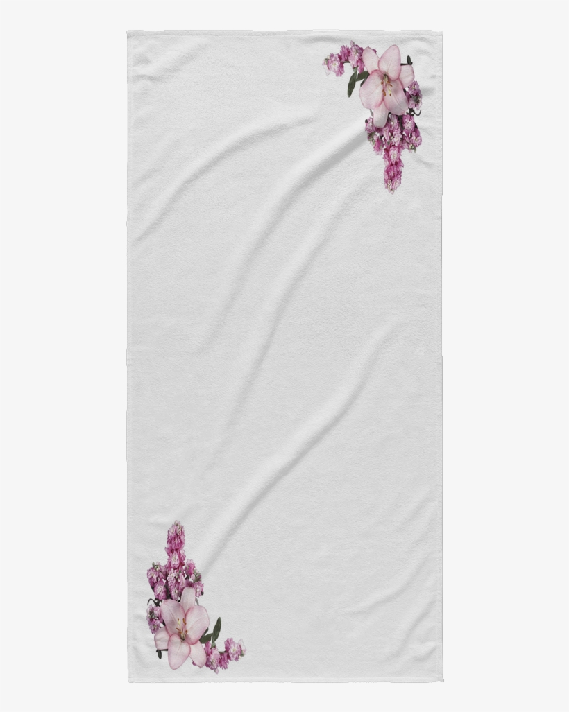 Purple Corner Flowers, Beach Towel - Cherry Blossom, transparent png download