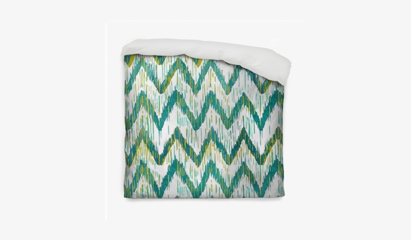 Watercolor Ikat Chevron Seamless Pattern - Watercolor Painting, transparent png download