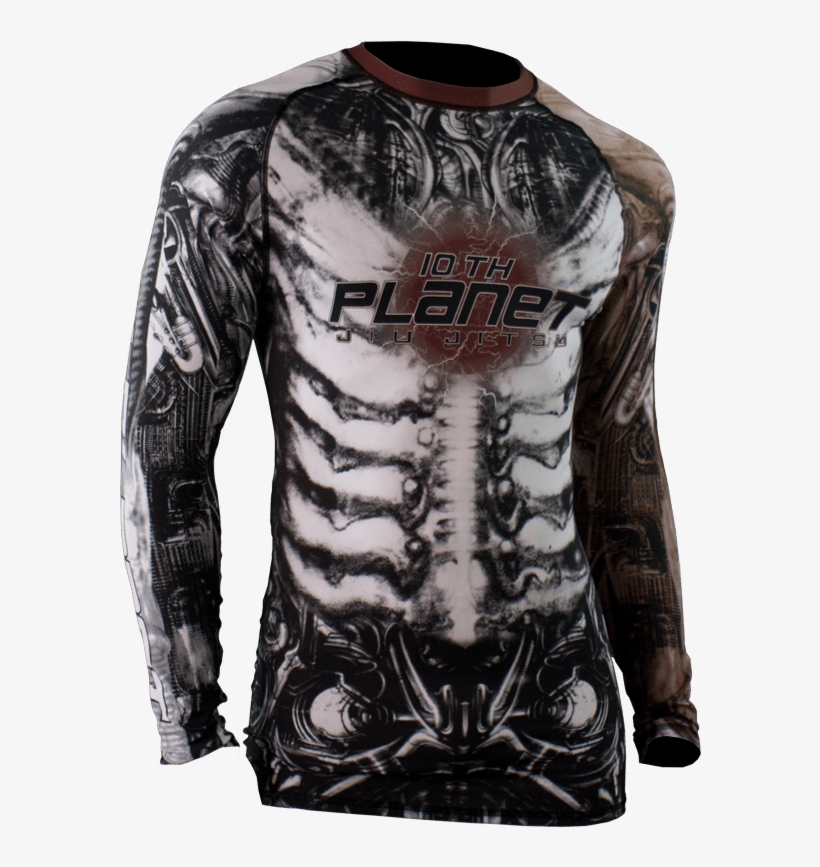 Alien Exoskeleton Ranked Rashguard Brown - Rash Guard, transparent png download