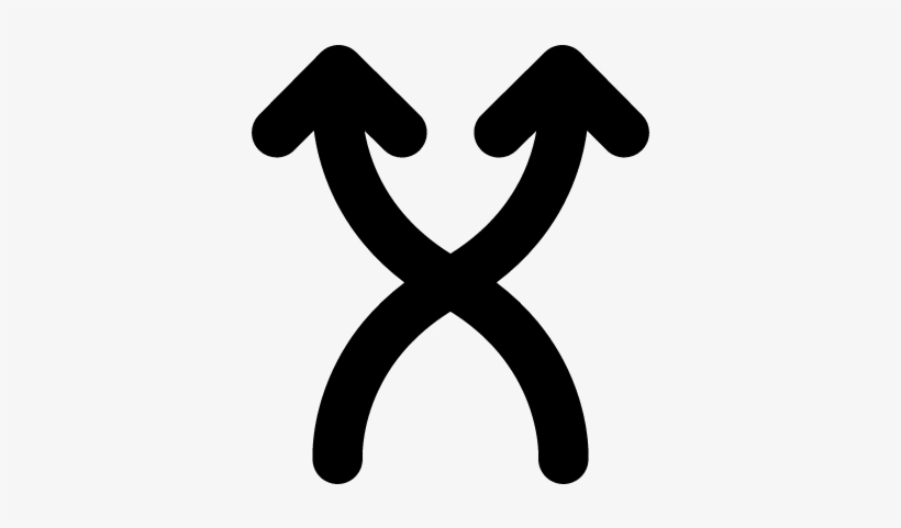Shuffle Up Arrows Couple Cross Vector - Arrow, transparent png download