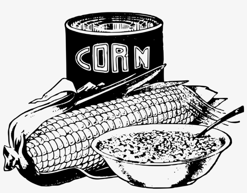 Corn On The Cob Can Maize Drawing Food - Maize, transparent png download