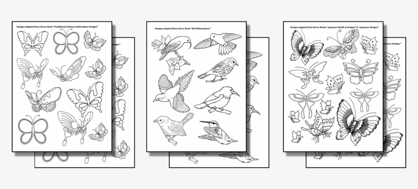 Stick 'n Burn Birds & Butterflies Pack - Sketch, transparent png download