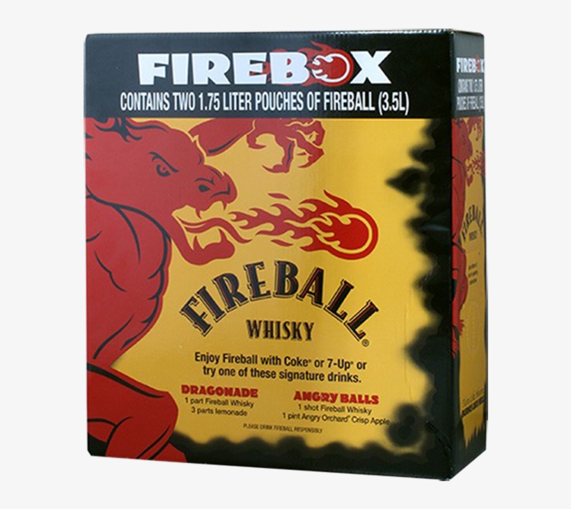 Fireball Cinnamon Whiskey - Firebox Fireball, transparent png download