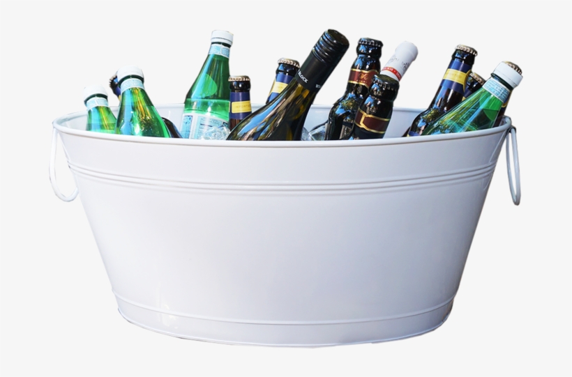 Brekx Great White Galvanized Party Tub - Transparent Beer Ice Bucket Png, transparent png download