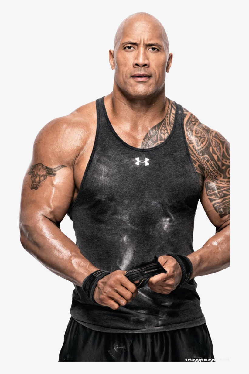 Download - Otot Dwayne Johnson Bodybuilding, transparent png download