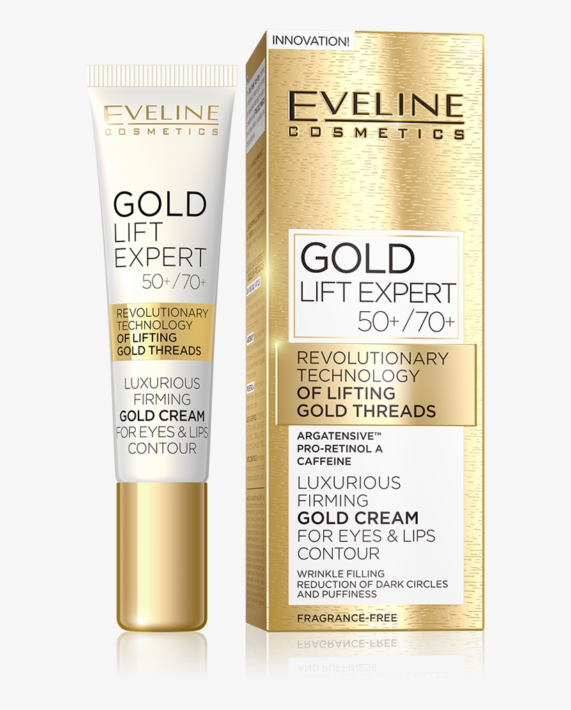 The Gold Thread Face-lifting Treatment, An Alternative - Eveline - Gold Lift 50+ - Luxury Multi-nourishing Cream, transparent png download