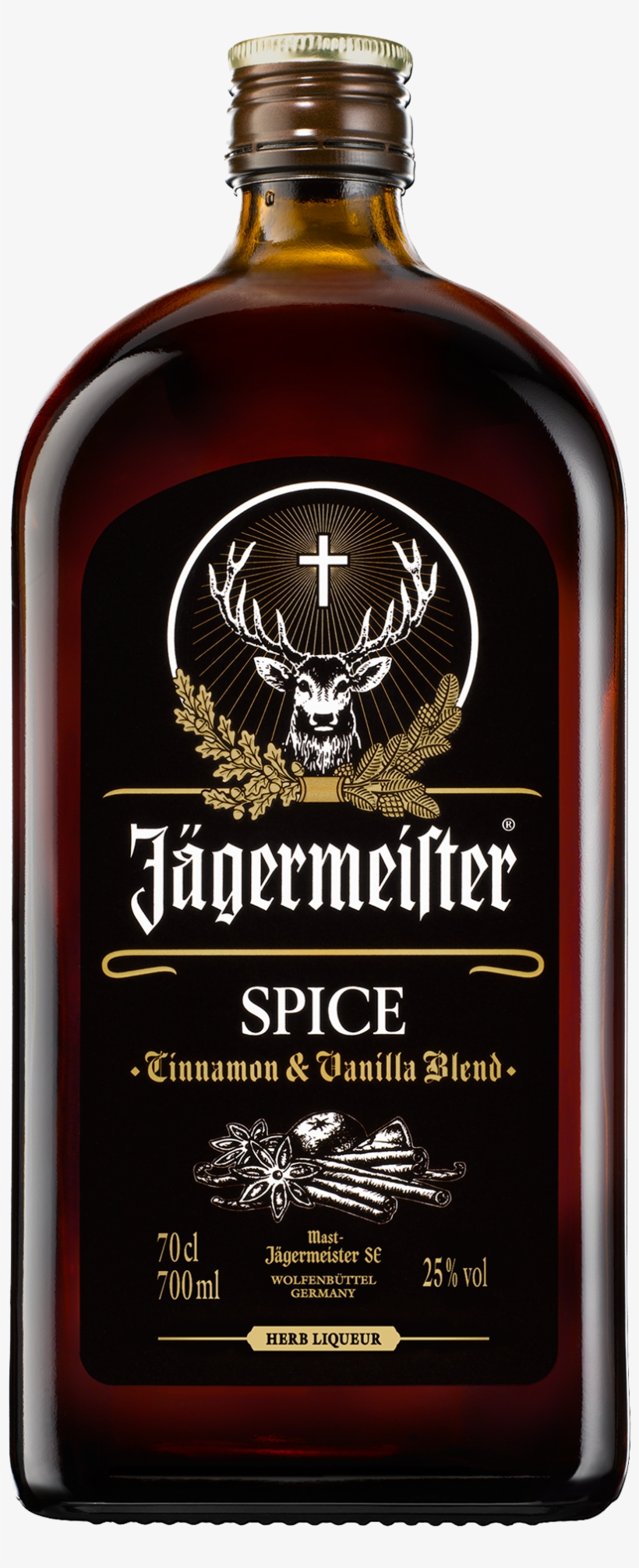 Jägermeister Spiced Liqueur 700ml - Jägermeister Spice Cinnamon & Vanilla, transparent png download