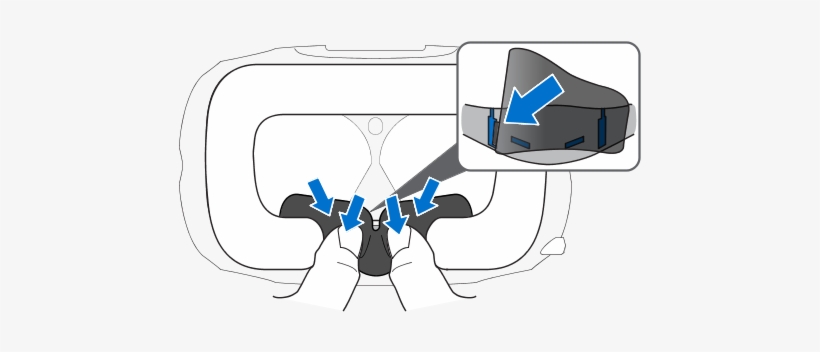 To Replace The Nose Rest, Press Its Tabs Into The Corresponding - Htc Vive Nose Rest, transparent png download