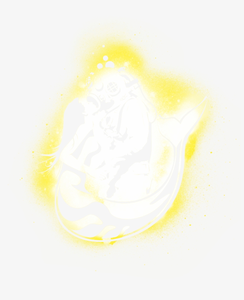 Diver And Mermaid Yellow Glow - Still Life, transparent png download