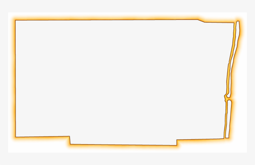 A Yellow-orange Glow Outline Map Of Broward - Room, transparent png download