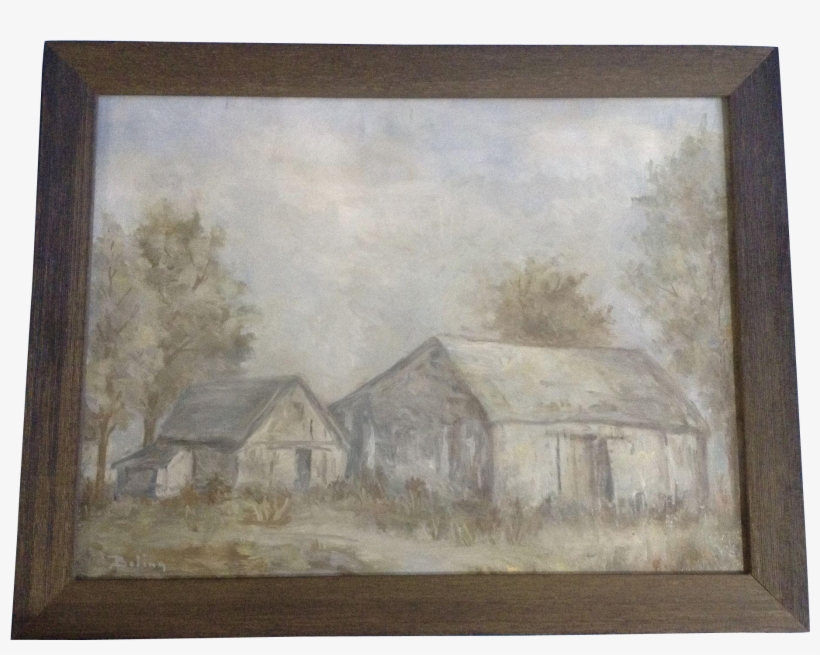 Boling, Oil Painting On Artist Board, Rural Homestead - Oil Painting, transparent png download
