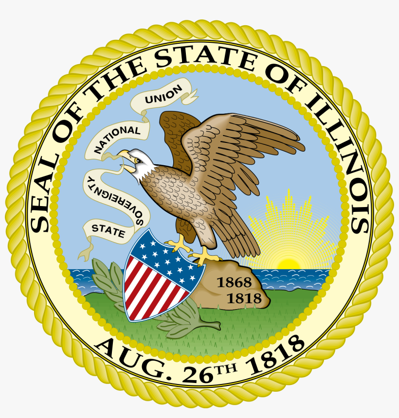 Bicentennial Minute Includes History On Chicago Bears - Official Illinois State Seal, transparent png download