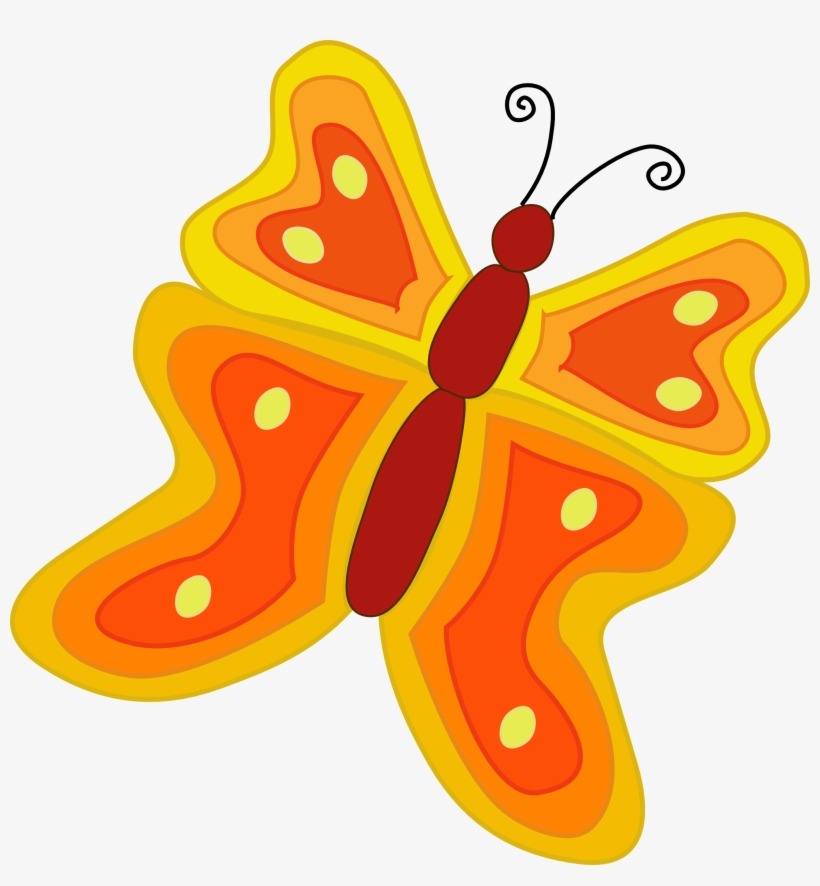 Yellow Brick Road Spiral Clipart - Orange Butterfly Shower Curtain, transparent png download