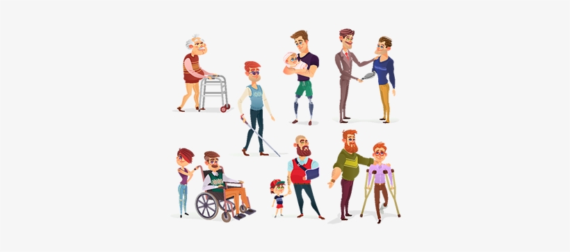 Set Of Vector Cartoon Illustrations Of People With - Personas Animadas, transparent png download