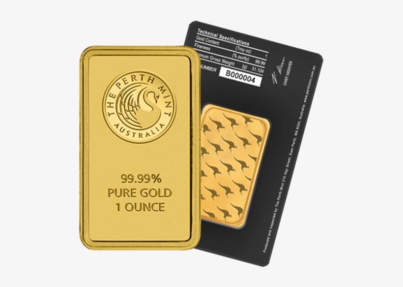 Perth Mint 1oz Gold Bar - Perth Mint 1 Oz Gold Bar, transparent png download