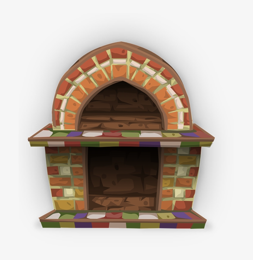 Free Fireplace Clip Art - Transparent Clipart Fireplace, transparent png download
