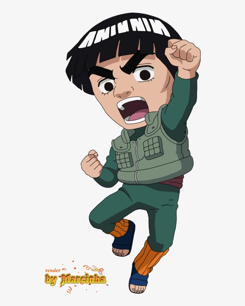 Saulo Gomes On Pinterest - Might Guy Chibi, transparent png download