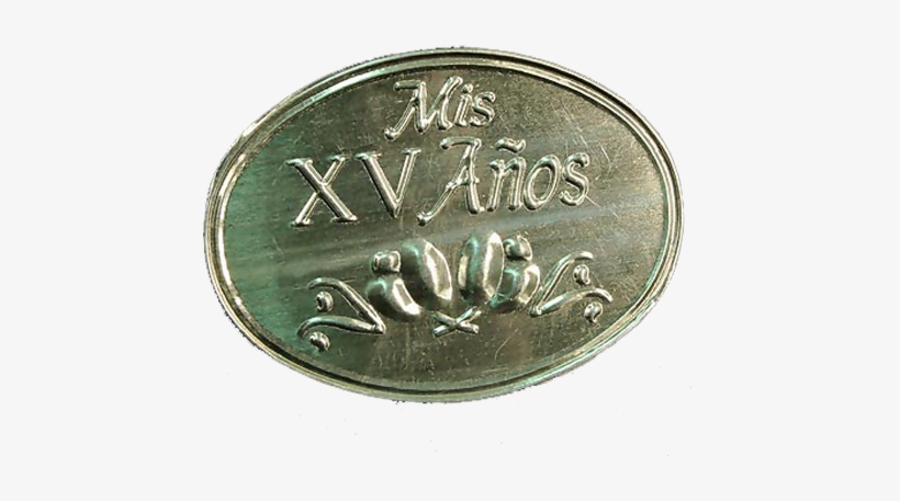 'mis Xv Anos' Oval Embossed Metal Plaque - Metal, transparent png download