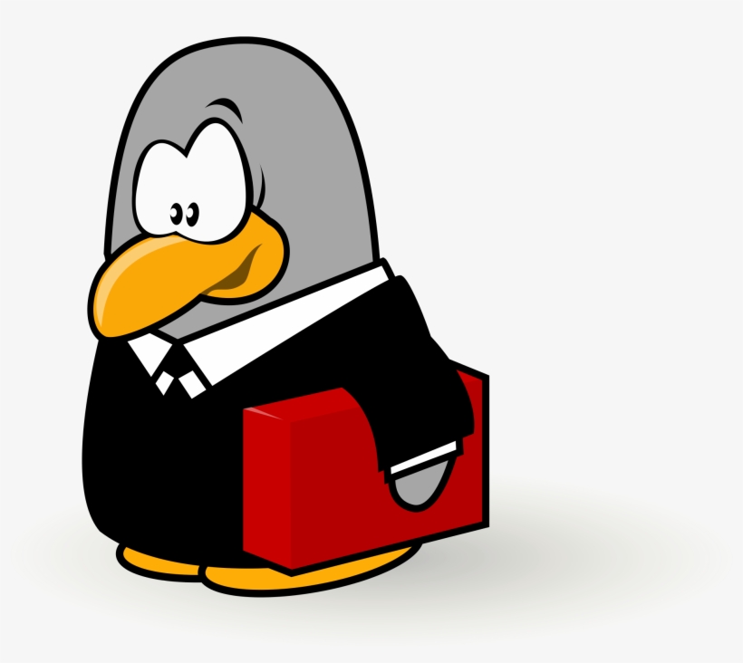 Open - Worker Penguin, transparent png download